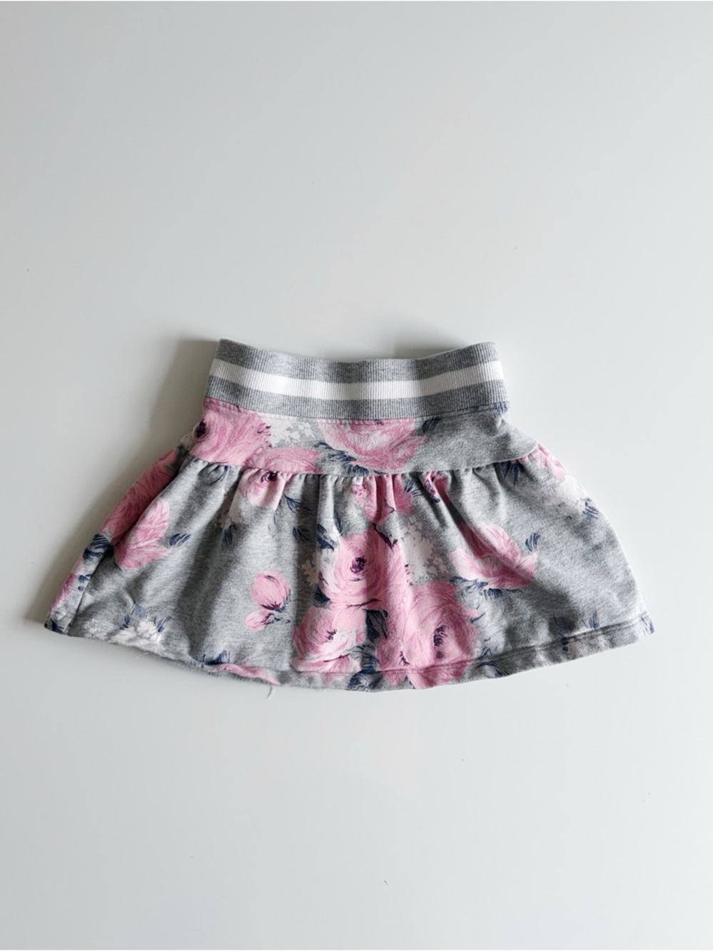 Janie and Jack Floral Gray and Pink Skirt - 3T